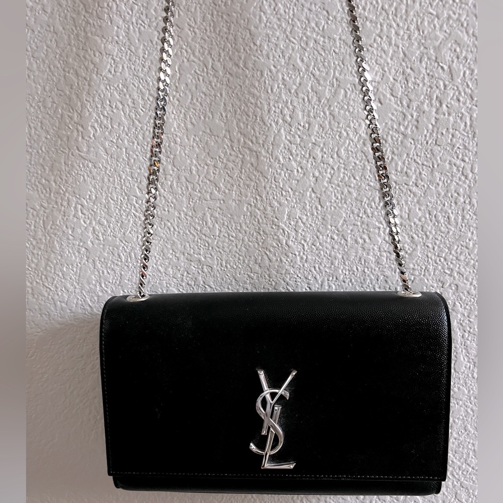 Saint Laurent black small shoulder bag/clutch